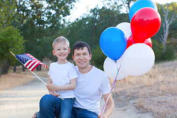 Image showing family celebrating 4th of July