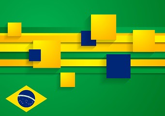 Image showing Abstract background in Brazilian colors