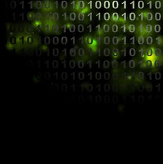 Image showing Abstract binary grunge background
