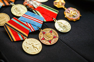 Image showing Anniversary medals of a victory in the Great Patriotic War on a 