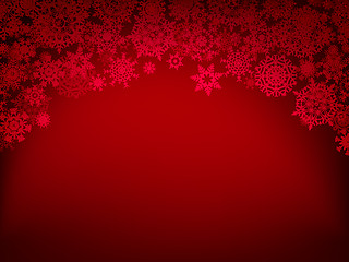 Image showing Christmas background with snowflakes. EPS 8