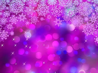 Image showing Purple background with snowflakes. EPS 8