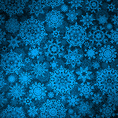 Image showing Seamless deep blue christmas pattern. EPS 8