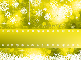 Image showing Yellow Christmas background. EPS 8