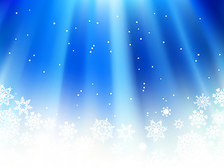 Image showing Christmas blue with snow flakes.  + EPS8