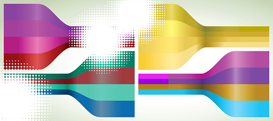 Image showing Set of four multicolor lines. EPS 8