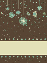 Image showing Christmas background with retro pattern. EPS 8