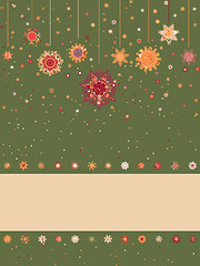 Image showing Christmas background with retro pattern. EPS 8