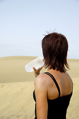 Image showing Woman drinking water