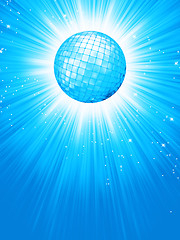 Image showing Blue disco rays with stars. EPS 8