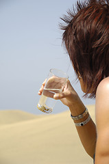 Image showing Woman drinking water