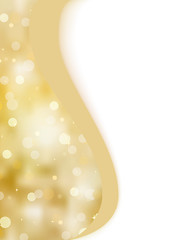 Image showing Gold Christmas background with snowflakes. EPS 8