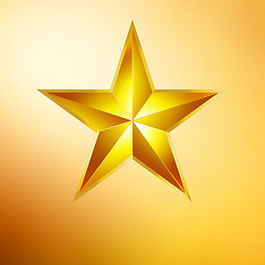 Image showing Illustration of a Gold star on gold. EPS 8