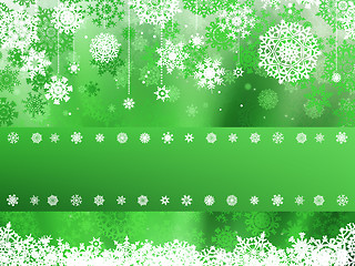 Image showing Green christmas with snowflake. EPS 8