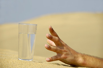 Image showing Hand reaching for water.