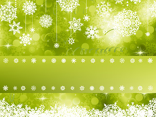 Image showing Green Christmas Background. EPS 8