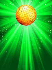 Image showing Sparkling green disco ball. EPS 8