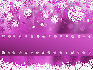 Image showing Purple christmas with snowflake. EPS 8
