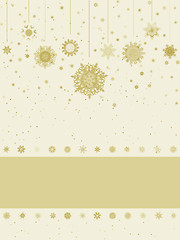 Image showing Christmas greeting card with snowflakes. EPS 8