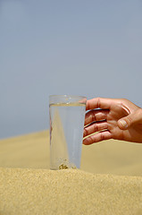 Image showing Hand reaching for water.