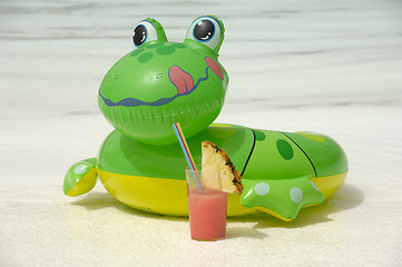 Image showing Frog and drink