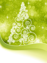 Image showing Christmas halftone tree on a green. EPS 8