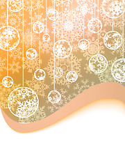 Image showing Abstract orange vector winter background. EPS 8