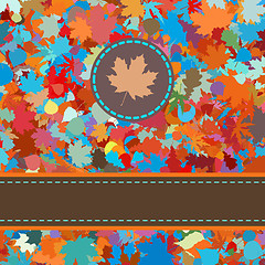 Image showing Colorful backround of fallen autumn leaves. EPS 8