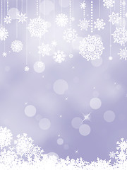 Image showing Elegant christmas silver with snowflakes. EPS 8