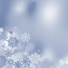 Image showing Christmas background with snowflakes. EPS 8