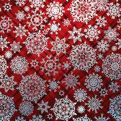 Image showing Christmas pattern snowflake background. EPS 8