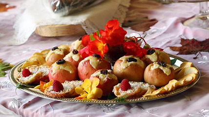 Image showing Stuffed baked apples 