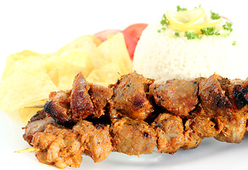 Image showing Pork skewers