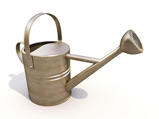 Image showing Watering can made of metal