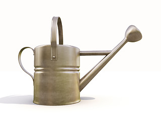 Image showing Watering can made of metal