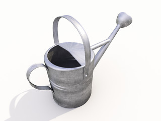 Image showing Watering can made of metal