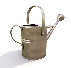 Image showing Watering can made of metal