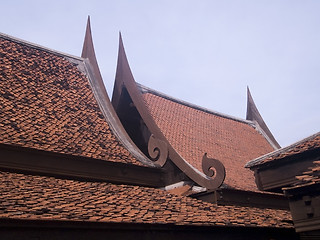 Image showing Roofs of Thai houses