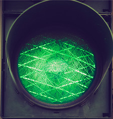 Image showing Retro look Green Light