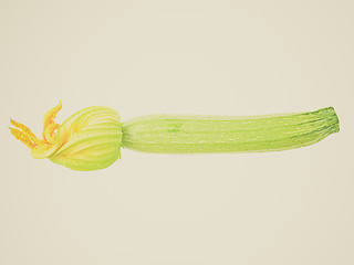 Image showing Retro look Courgettes zucchini