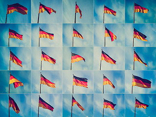 Image showing Retro look German flag