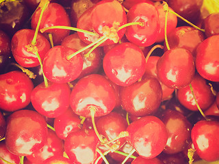 Image showing Retro look Cherry background