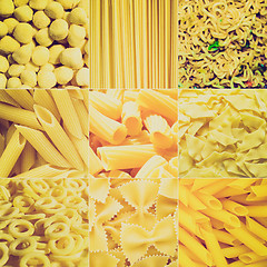 Image showing Retro look Pasta collage