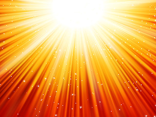 Image showing Sunburst rays of sunlight tenplate. EPS 10