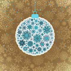 Image showing Retro template - Beautiful Christmas ball. EPS 10