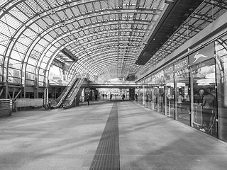 Image showing Black and white Torino Porta Susa station