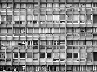 Image showing Black and white Robin Hood Gardens London