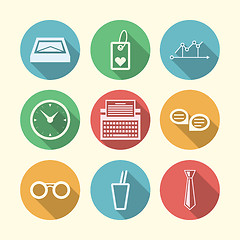 Image showing Vector icons for freelance and business