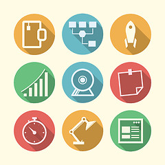 Image showing Vector icons for freelance and business