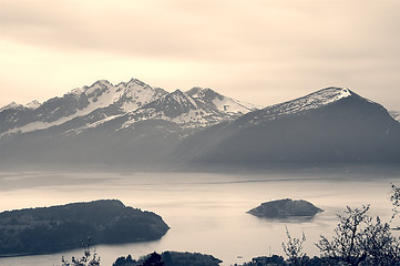 Image showing Looking at the Sunnmøre alps